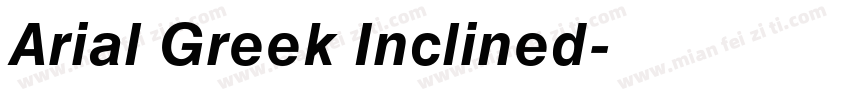 Arial Greek Inclined字体转换